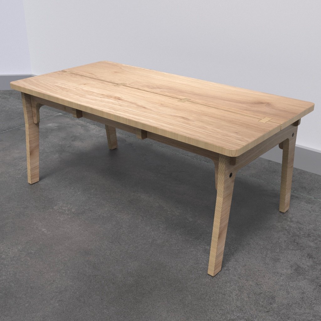 Op deze afbeelding ziet u de Buxus Table wood uit de kindermeubel collectie Buxus