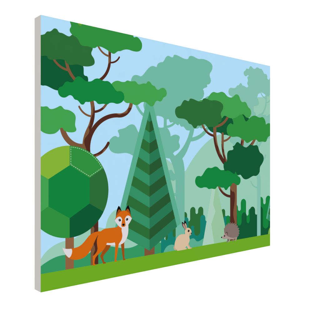 Стена Forex с лесной тематикой для дополнительного опыта в игровом уголке