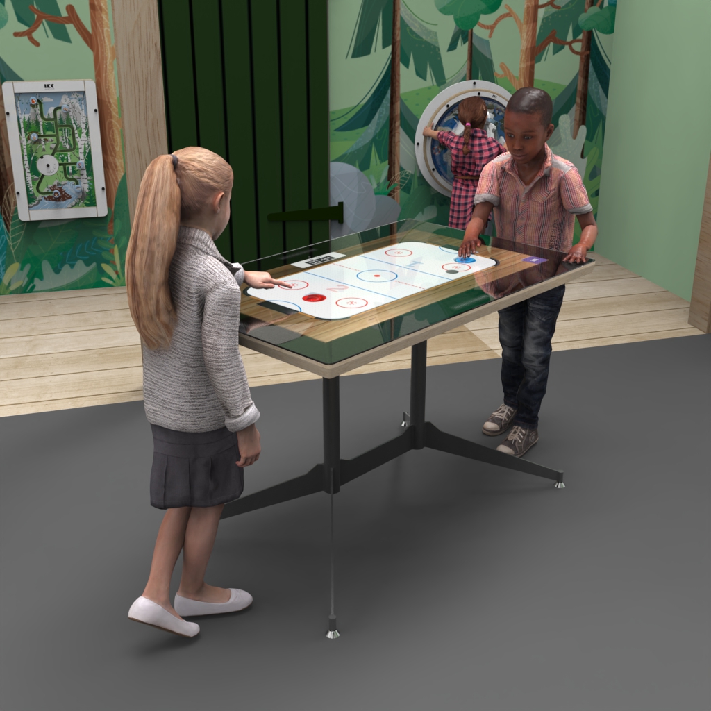 иллюстрация настроение впечатление интерактивный игровой стол делюкс версия с настенными играми