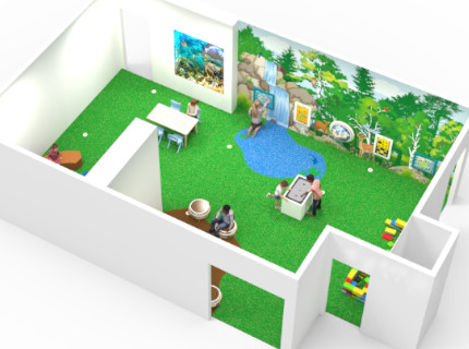 дизайн игровой комнаты с настенными играми epdm игровой пол и отделка стен форекс